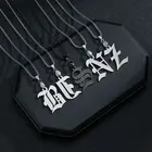 Винтажное ожерелье с надписью A-Z серебряного цвета из нержавеющей стали, ожерелье-чокер с подвеской в английском стиле, эмо ювелирные изделия Gif