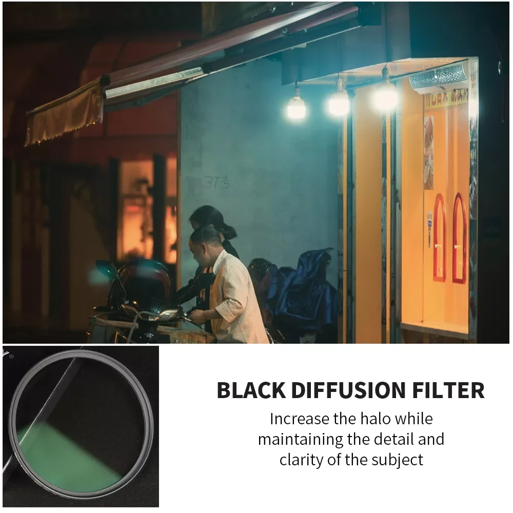 

2023 Walkingway Pro Black Mist filter Diffusion 1/2 1/4 1/8 Camera Lens Filter Movies Effect Filter 43 46 49 58 67 72 77 82 86 9