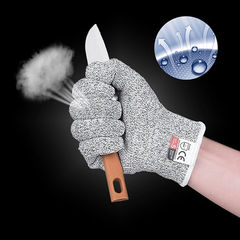 

5 Level Safety Anti-cut Work Gloves Cut-Resistant Safety Gloves Anti Cut Proof Gloves Kitchen Tool Garden Butcher