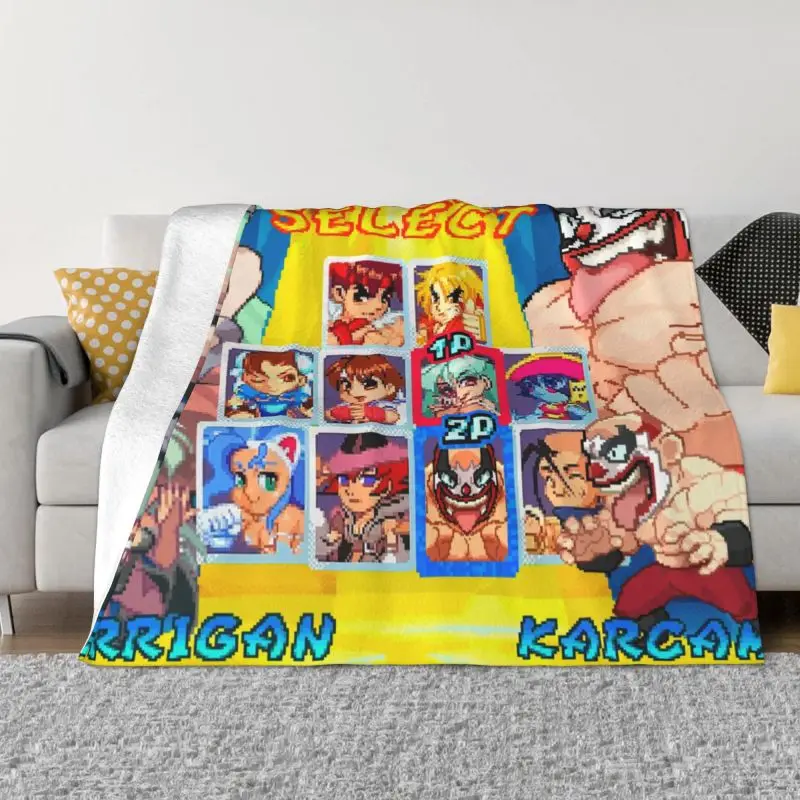 

Karcamo In Pocket Fighter Blanket Soft Fleece Spring Autumn Warm Flannel Video Game Throw Blankets for Sofa Home Bed Bedspread