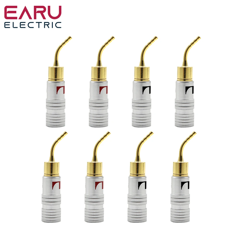 

8 шт., латунный усилитель Nakamichi шпилька в виде банана Plug 24K