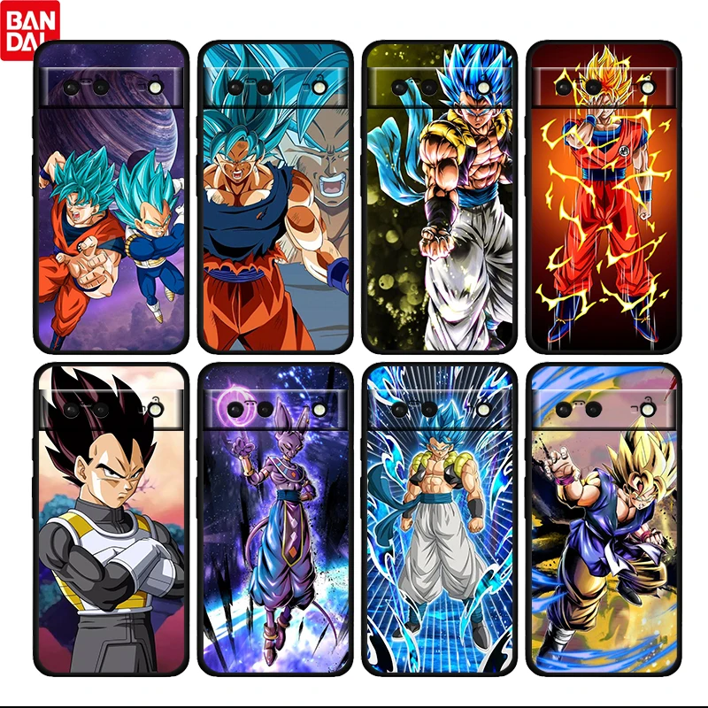 

Cartoon Dragon Ball Goku Cool Shockproof Cover for Google Pixel 7 6 6a 6Pro 5 5a 4 4a XL 5G Black Phone Case Soft TPU Coque Capa