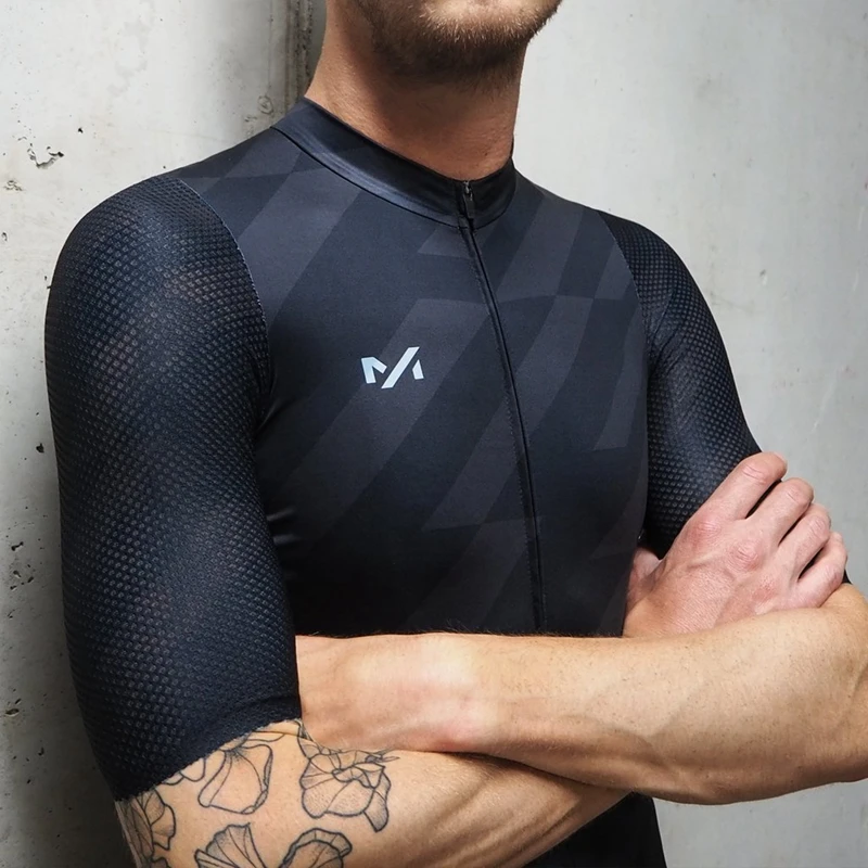 

Breathable cycling jersey men 2020 New air mesh sleeve cycle wear Black MTB RBX racing clothing tops quick dry bike sportwear