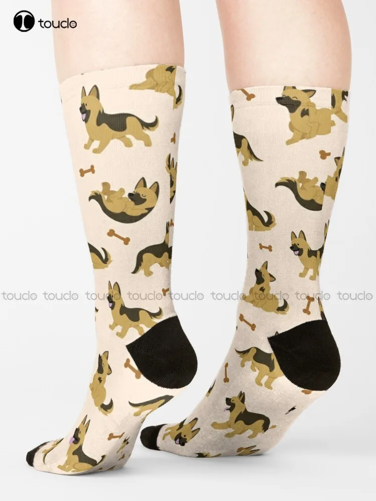 

Adorable German Shepherd Cute Puppy Dog - Pattern Socks Cotton Socks For Women Streetwear 360° Digital Print Retro Colorful Art