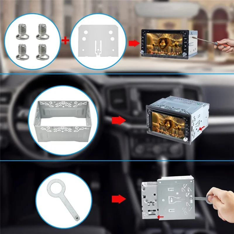 Автомобильная рама для установки радио Универсальный 2DIN двойной DIN