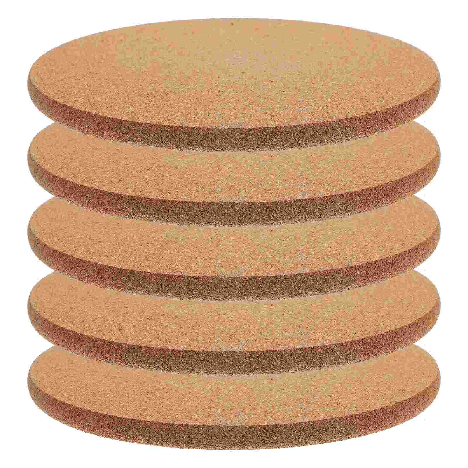

5 Pcs Cork Coaster Drink Coasters Drinks Placemats Water Proof Cup Home Hot Pads Table Decorative Office
