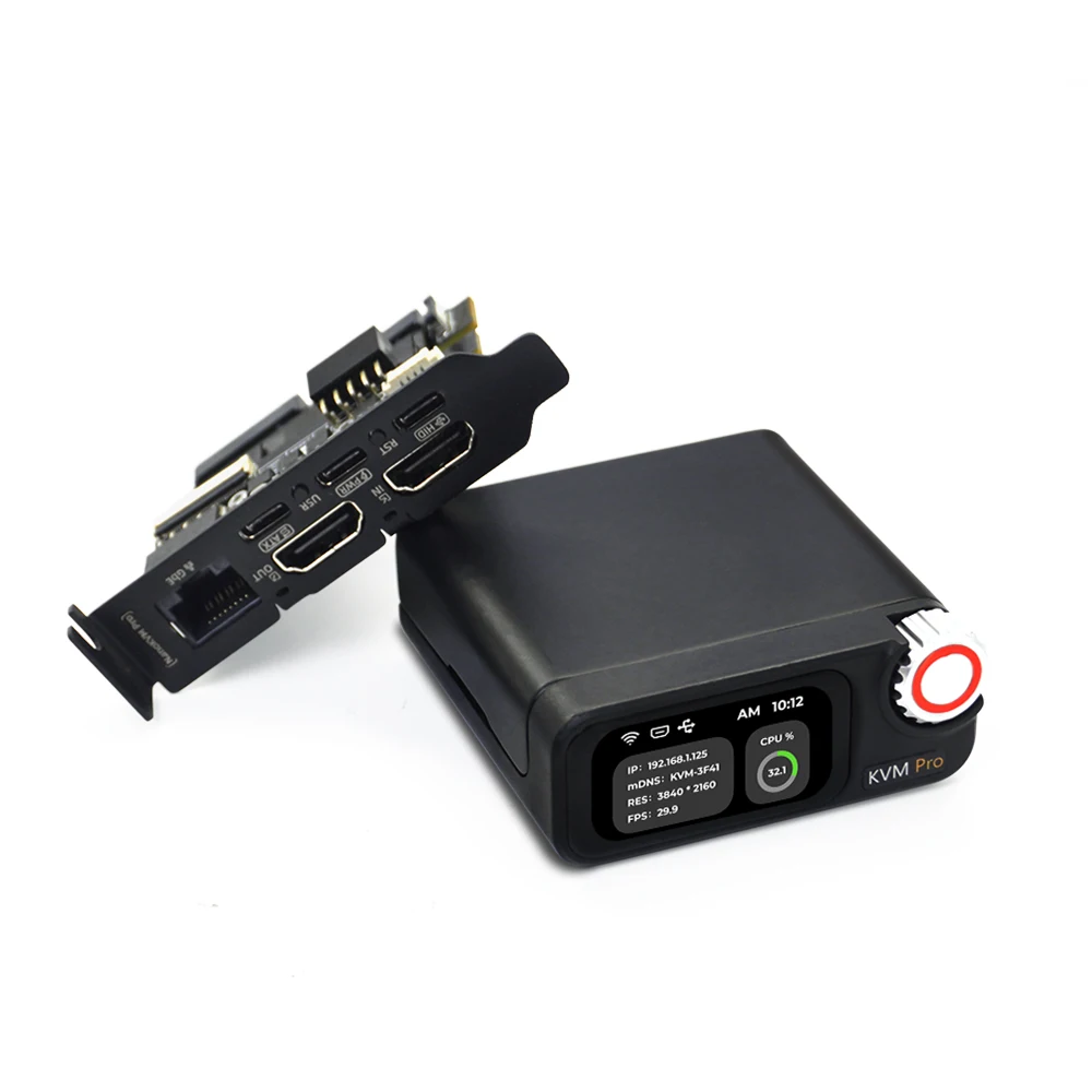 Фото Sipeed NanoKVM-Pro ATX/настольный 4K IP-KVM GbE WiFi6 PoE Мини-пульт дистанционного управления HomeLab Server NAS AI Agent HDMI Second Screen Светодиодная лента №3