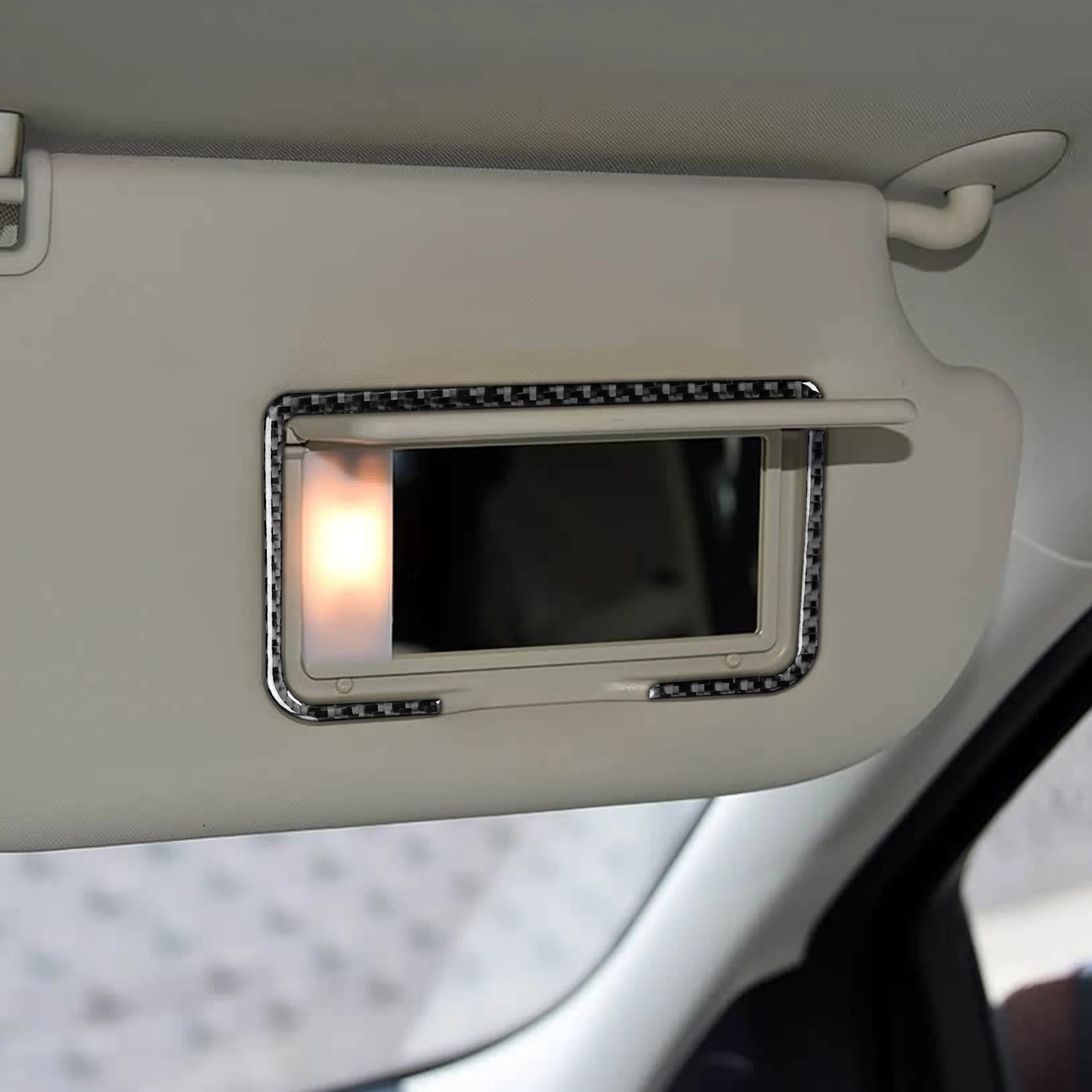 Фото Для Ford Kuga Escape C520 2017-2020: Накладки на зеркала салона из настоящего мягкого карбона, 2 шт. №5