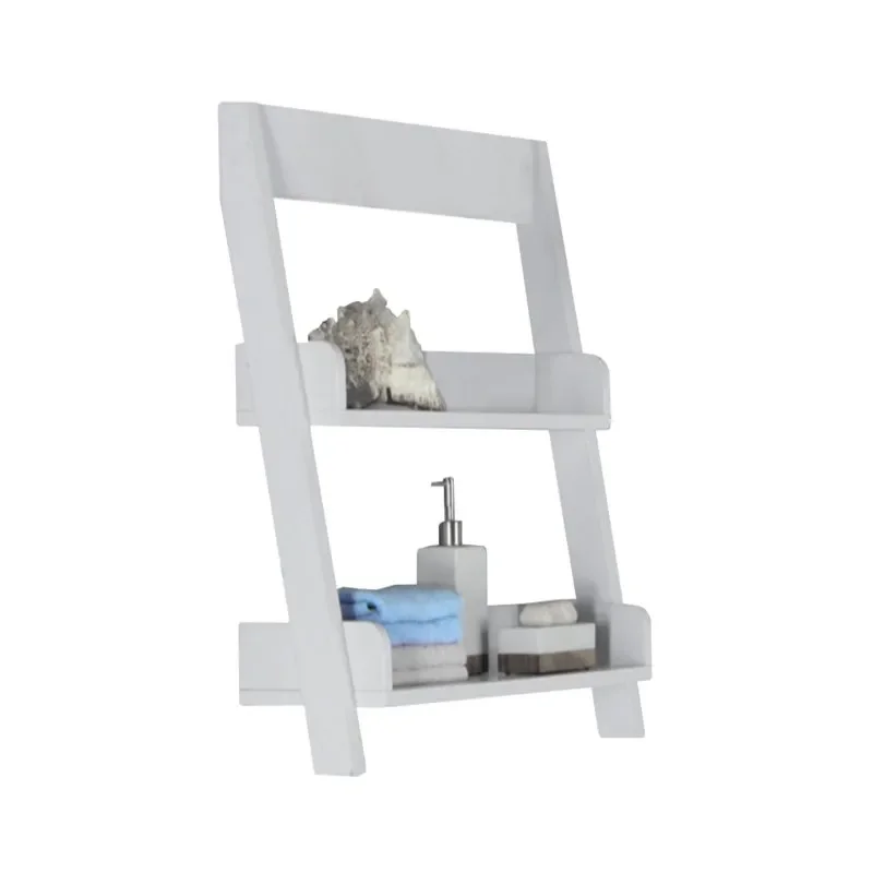 

Modern Contemporary White Laminate Storage Shelves Accent