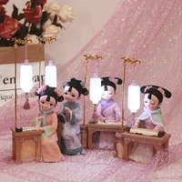 creative i am gege girl ornaments retro resin miniature figurine character crafts doll birthday gifts home counter decoration