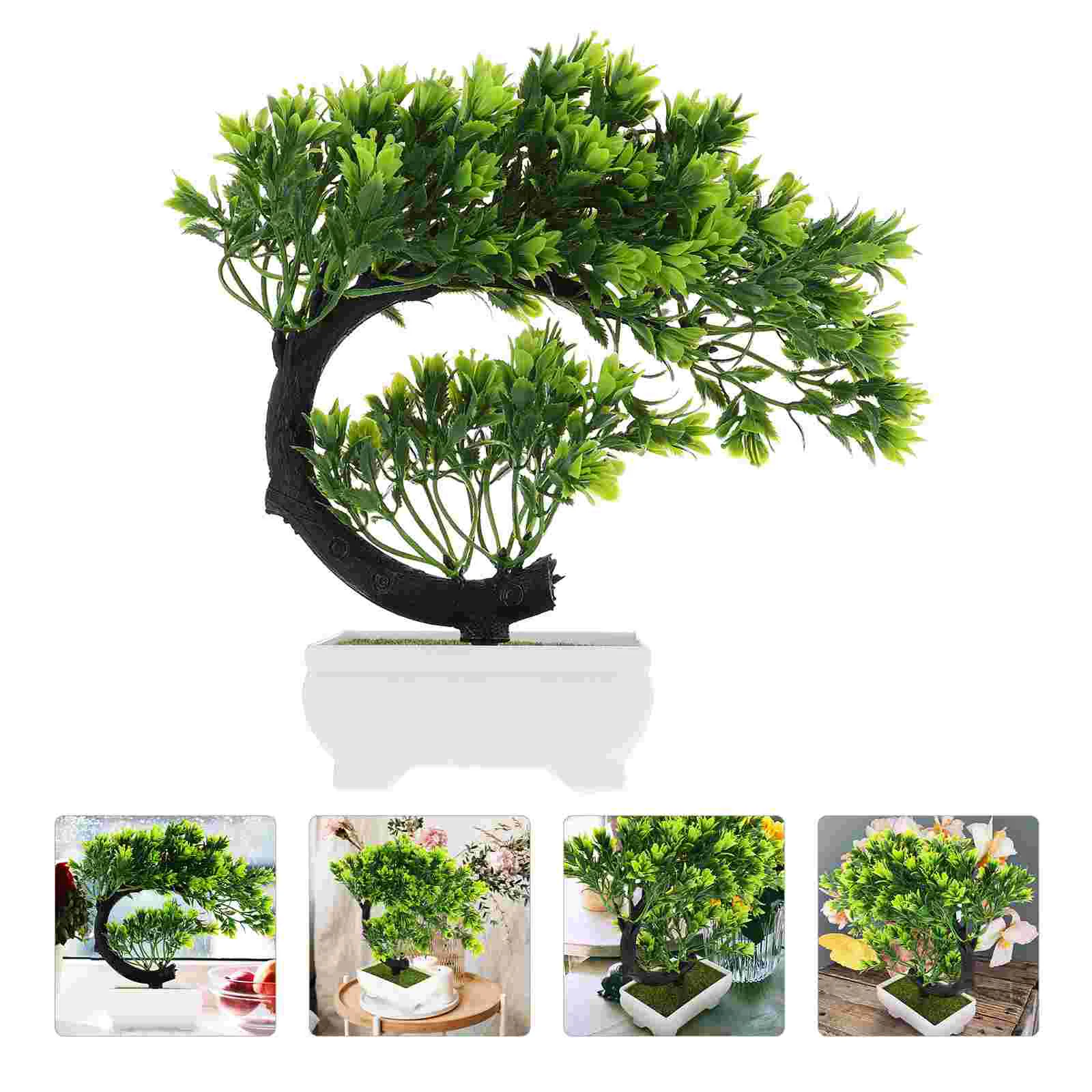 

Bonsai Tree Artificial Fake Potted Pine Realistic Faux Flower Decor Welcoming Ornament Topiary Shrubs Decorative Brussel Indoor