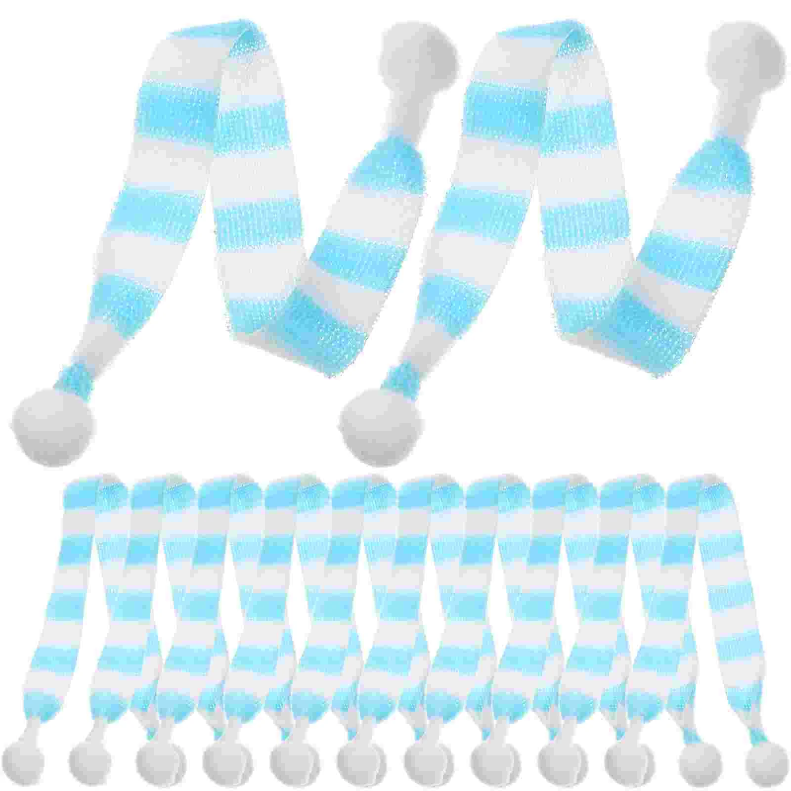 

20pcs Christmas Mini Scarf Mini Christmas Scarf Bottle Scarf Decors Scarves