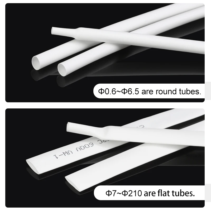

1-25 м белая термоусадочная трубка 2:1, диаметр 0,6 мм ~ 80 мм, полиолефиновая полиэтиленовая полиэтиленовая трубка для ремонта кабеля своими руками, термоусадочная трубка, чехол, оболочка для проволоки