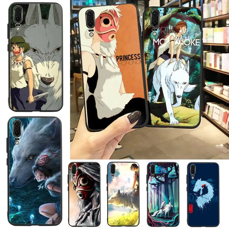 

Anime Princess Mononoke Phone Case For Huawei P20 P30 P40 lite Pro P Smart 2019 Mate 10 20 Lite Pro Nova 5t