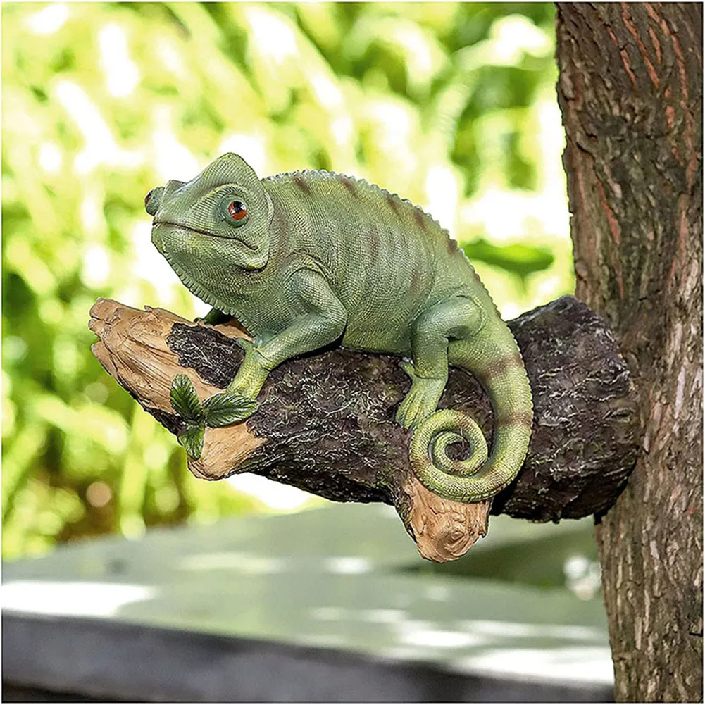 

Creative Chameleon Statue Outdoor Garden Art Resin Large Crafts Ornaments for Lawn Yard Room Balcony Decoration