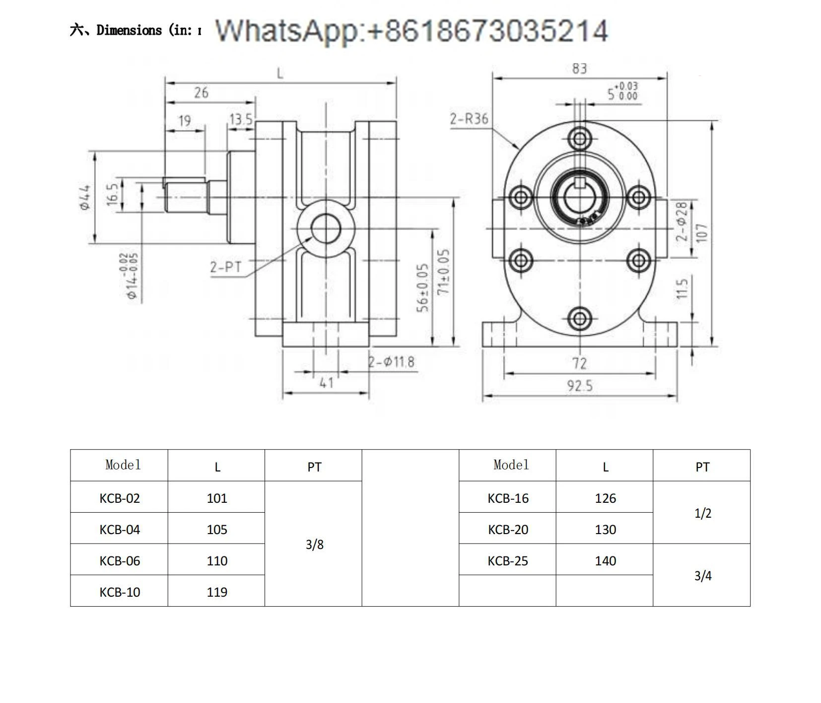Масляный насос KCB Шестеренчатый масляный гидравлический высокопрочный чугунный