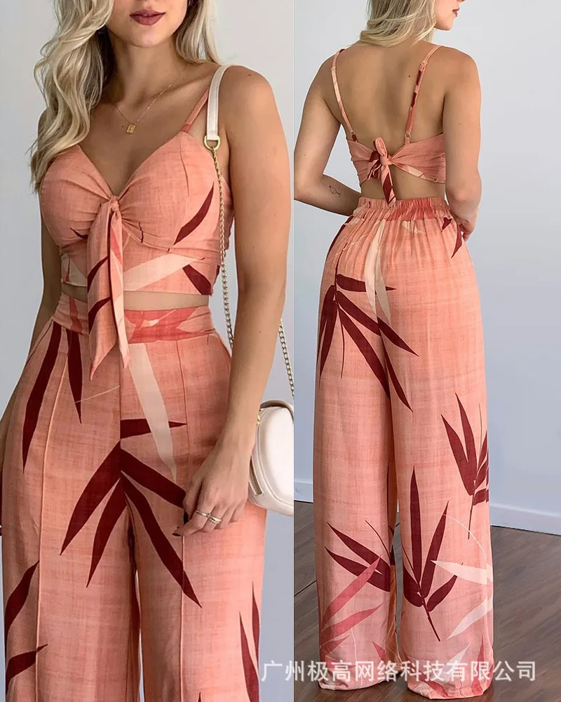 

Новинка 2023, летний комплект из двух предметов с принтом