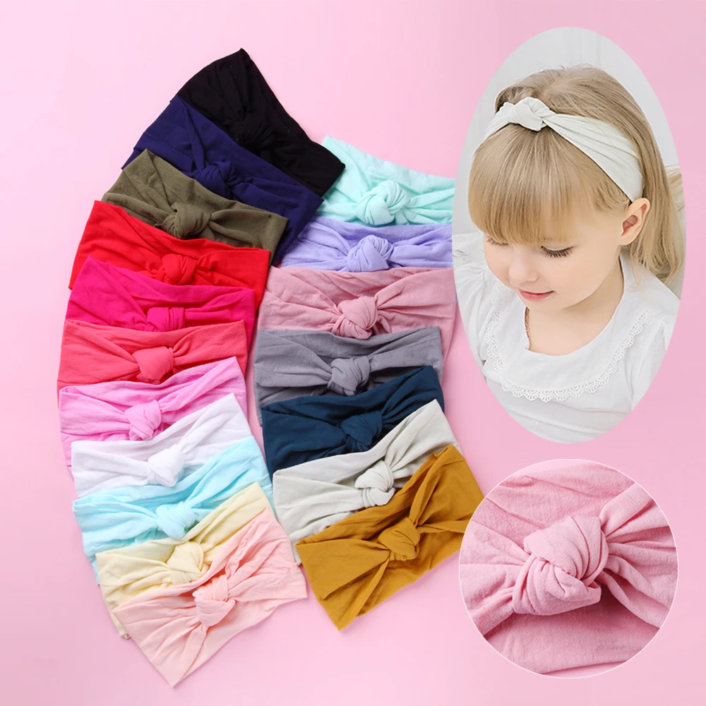 

35pcs/set Newborn Nylon Bows Headband Girls Kid Headwear Baby Turban Hairband For Children Hair Accessories