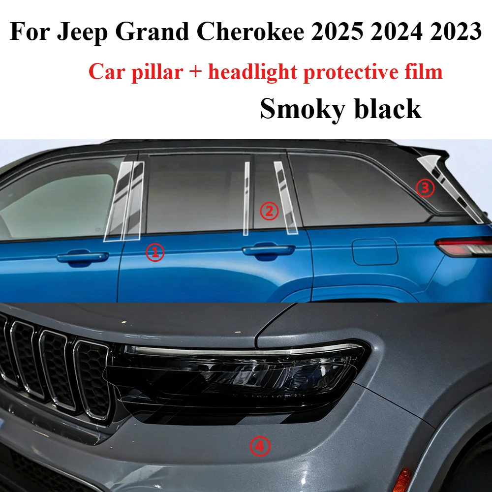 Фото Защитная пленка PPF из прозрачного TPU для Jeep Grand Cherokee 2025 2024 2023, аксессуары для GPS-навигации, панели приборов и центральной консоли №3