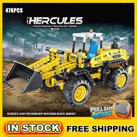 476pcs wheel loader truck city engineering car building blocks pull back vehicle construction model moc bricks toys