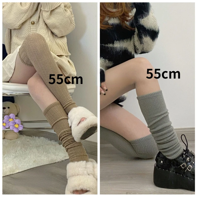 

Harajuku Lolita 70cm Sweet Girl Warmers Knitted Foot Cover Leg Warm Socks Women Slim Long Winter Sock Cosplay Heap Heap Socks