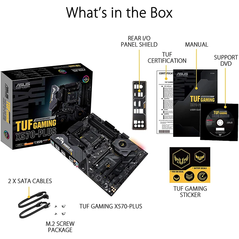Новый ASUS TUF Gaming X570-Plus AM4 Zen 3 Ryzen 5000 &amp 3rd Gen ATX материнская плата с поддержкой R3 R5 R7 R9