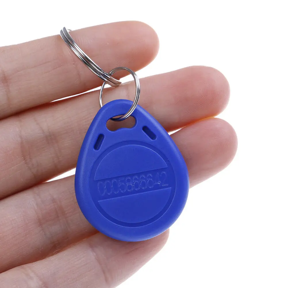 

10 шт. голубые брелоки TK4100 125 кГц RFID бесконтактная идентификационная карта маркеры брелоки идентификационных карт бирки двери доступа