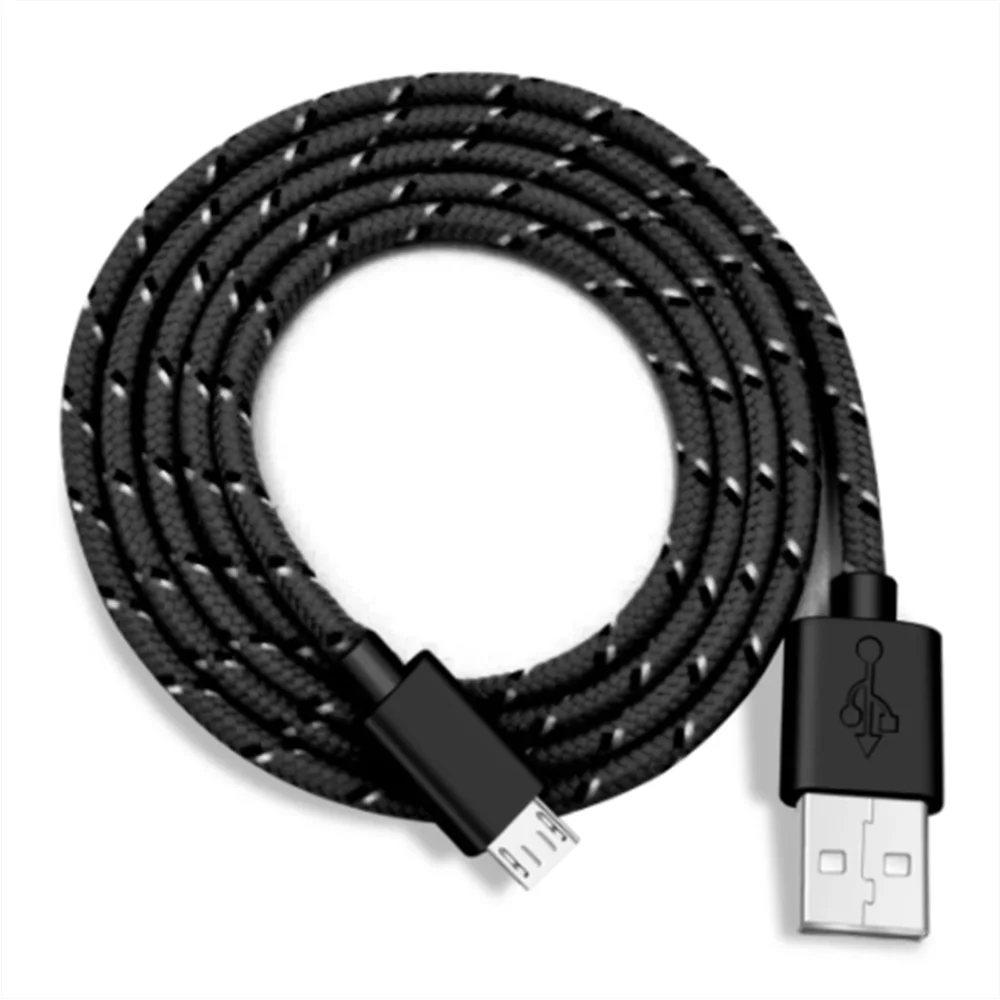 

5Pcs Micro USB Type C Cable 1m Data Sync USB Charger Cable For Samsung Huawei Xiaomi HTC Android Phone Nylon Braided Cable