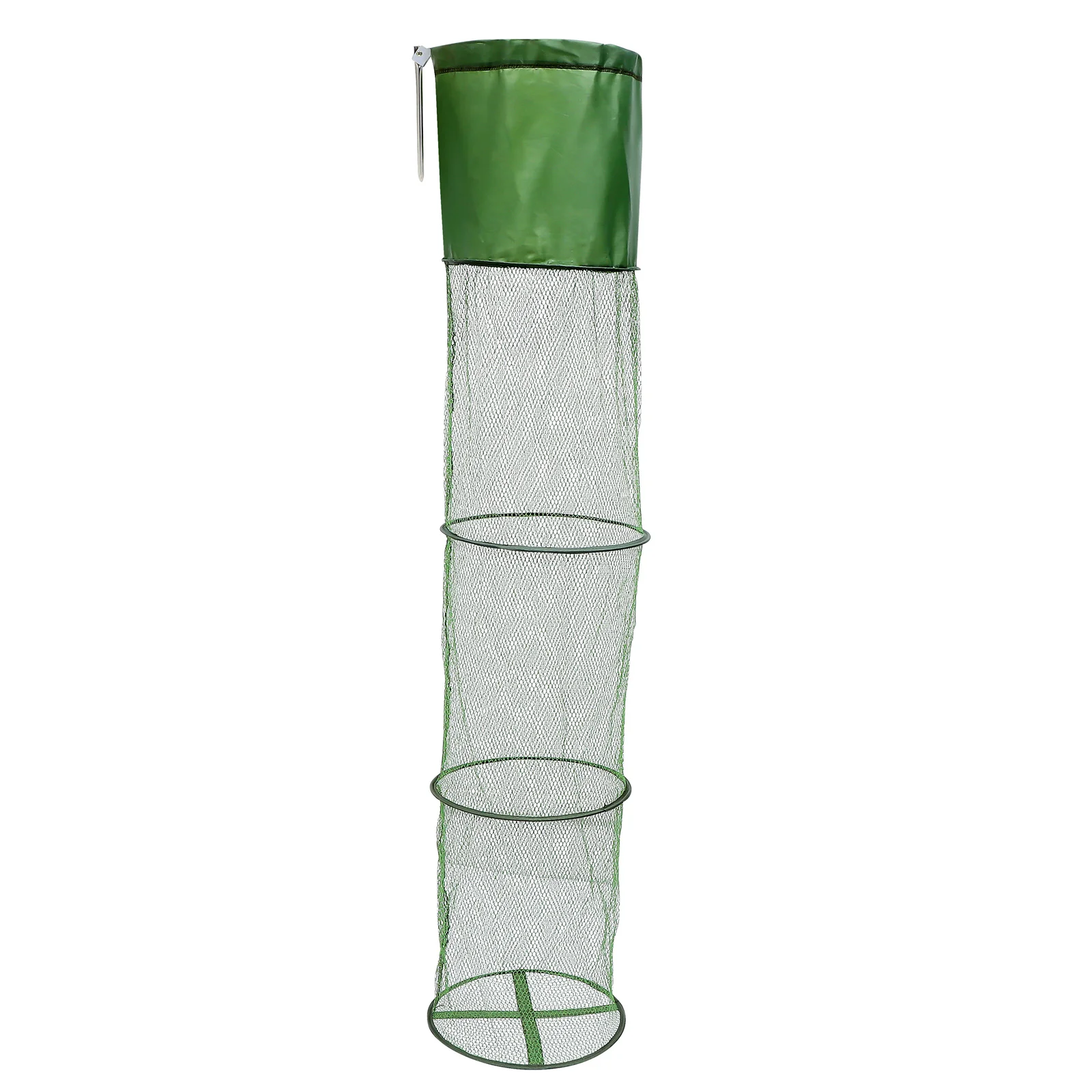 

LIOOBO Fishing Net Trap 4 Layers Fish Basket Collapsible Portable Fish Cage Fishing Keep Net (Green)