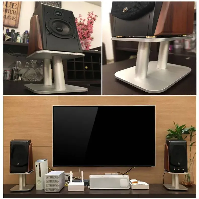 Фото Мультимедийная подставка для HIFI-колонок из алюминиевого сплава, ударопрочная настольная база, антивибрационная аудиоподставка, стойка для развлекательного звука №3