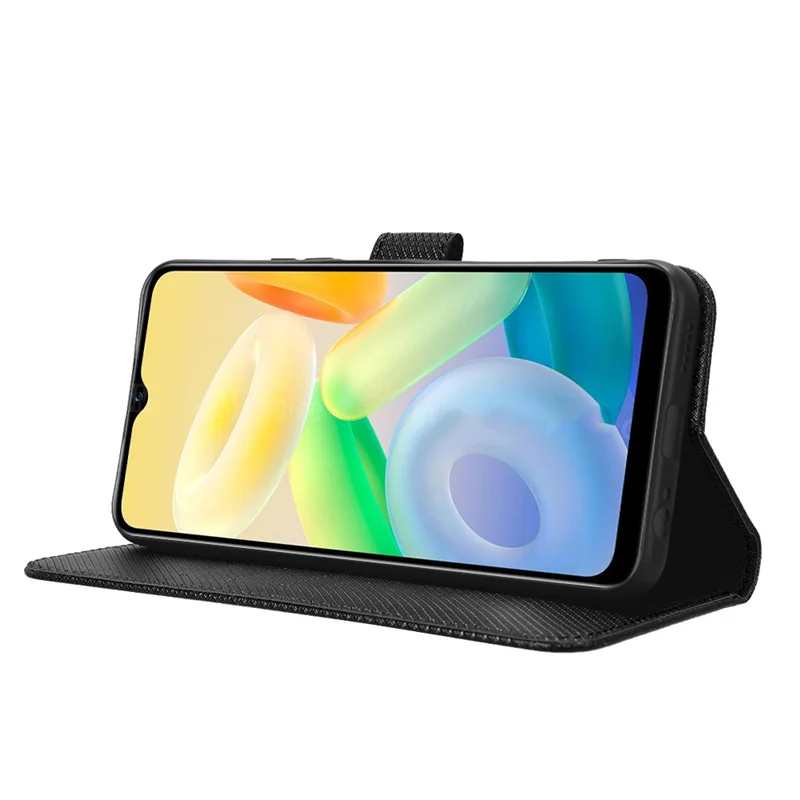 Бриллиантовый ремешок для VIVO Y35 роскошный кожаный телефона подходит Y16 4G Φ Y53T Y56