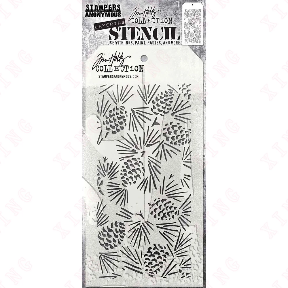 

2022 Christmas Arrival New Diy Layering Stencils Painting Scrapbook Coloring Embossing Album Decorative Craft Pinecones Template