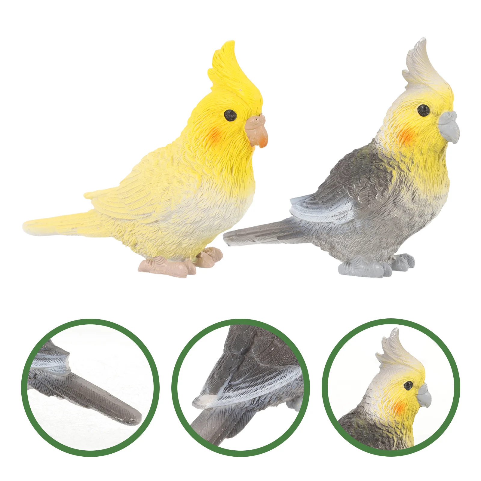 

2 Pcs Small Bird Crafts Small Resin Crafts Scene Accessory Birds Adornment Decorative Desktop Figurine Simulated Simulation