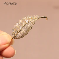 mogaku design brooches for women fashion leaf style jewelry lapel pins elegant womens brooch vintage broches bisuteria jewelry