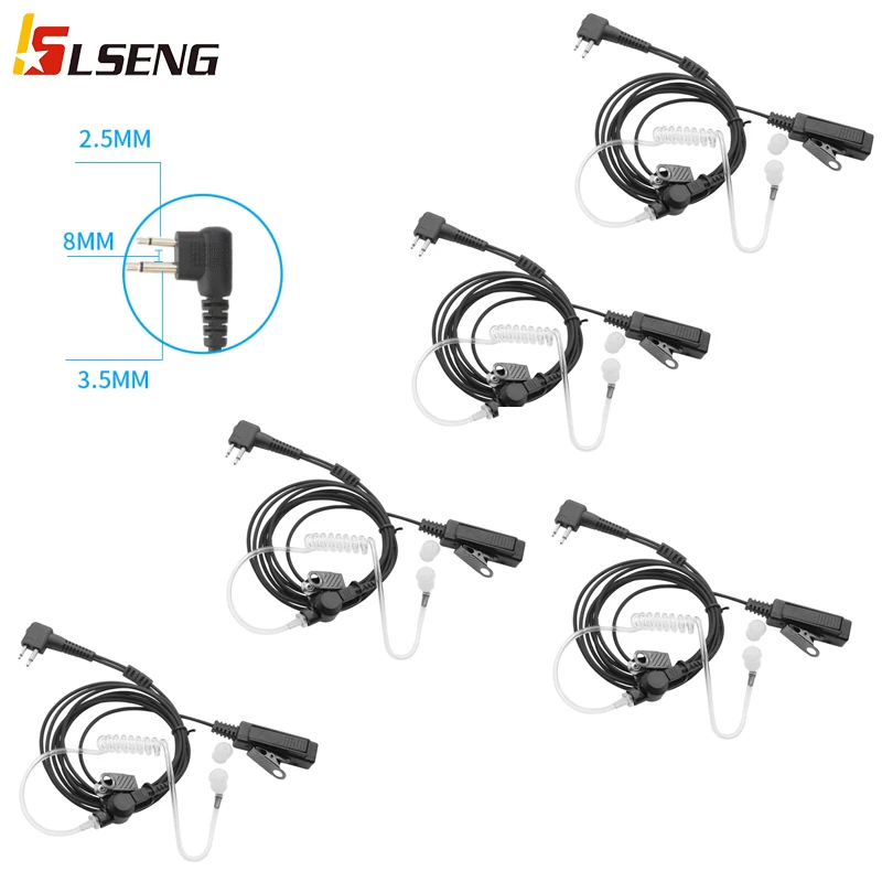 

LSENG 5 шт. акустический трубчатый наушник Walkie Talkie eheadphones гарнитура для радиосвязи MOTOROLA Ep450 Dep450 CP200 CP185