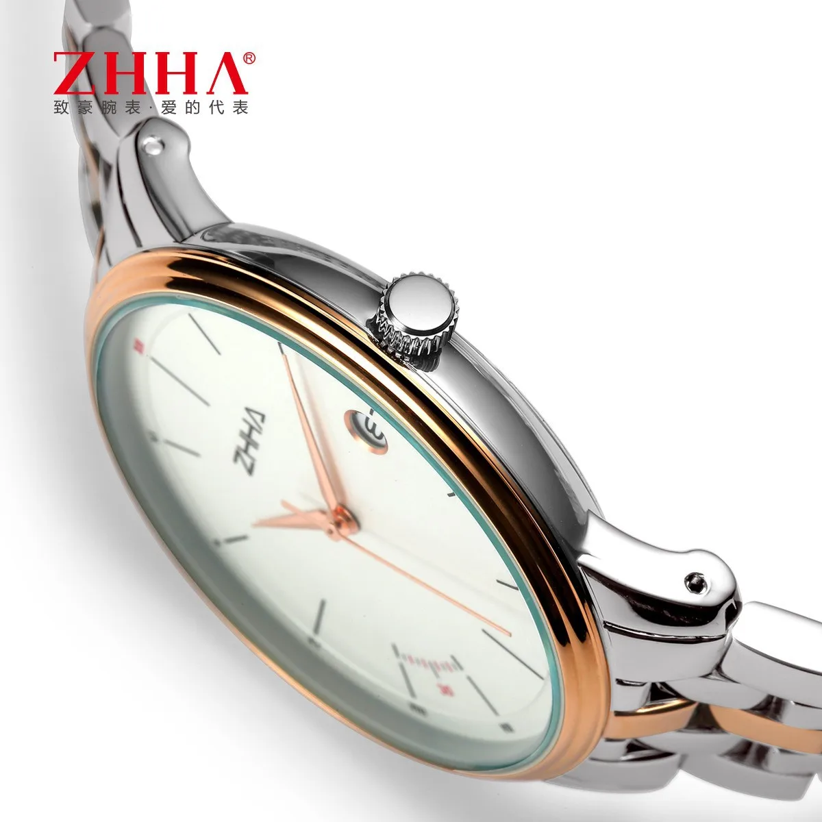 Zhihao couple's watch French simple women's watch steel band watch light luxury small original watch Japanese movement watch