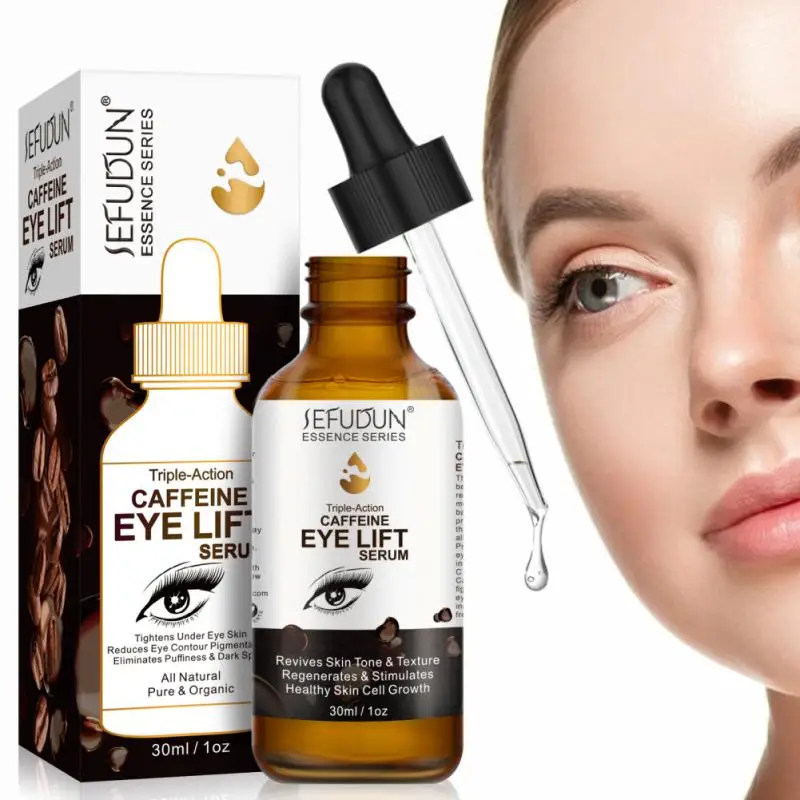 

30ml Caffeine Solution Eye Serum Anti-Wrinkle Remove Eye Bags Fade Fine Lines Dark Circles Brighten Whitening Skin Care TSLM1