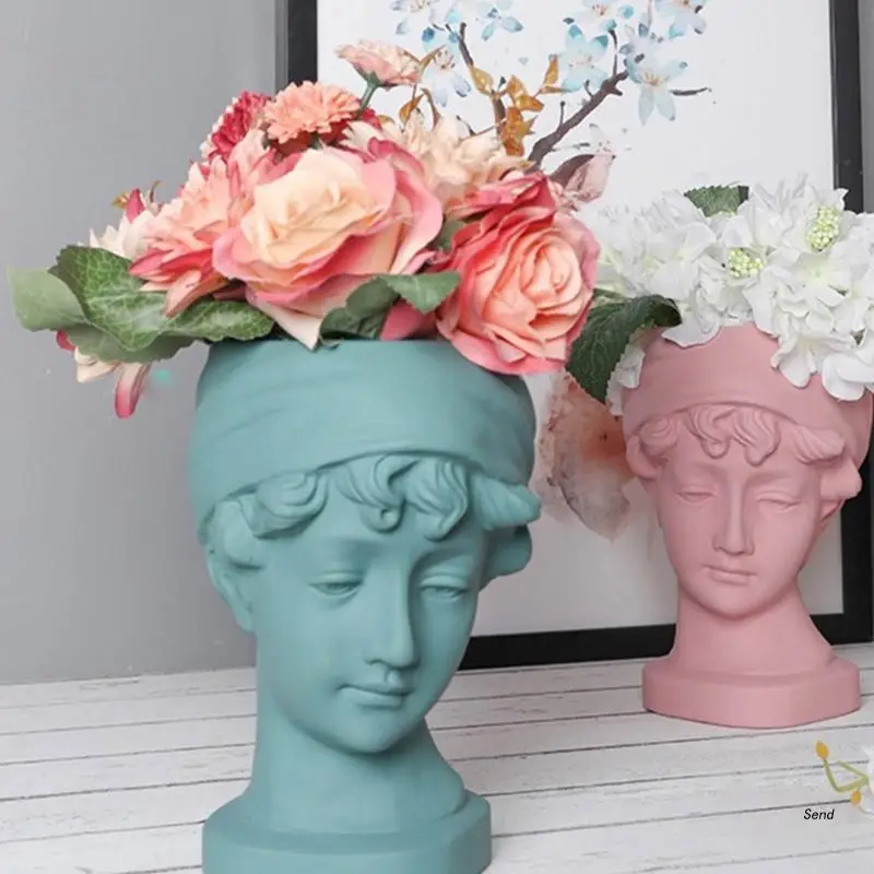 

Succulent Silicone Mold Cute Curly-Girl Flower Pot Resin Epoxy Mold Homemade Pen Holder Makeup Container Mold DIY Tool