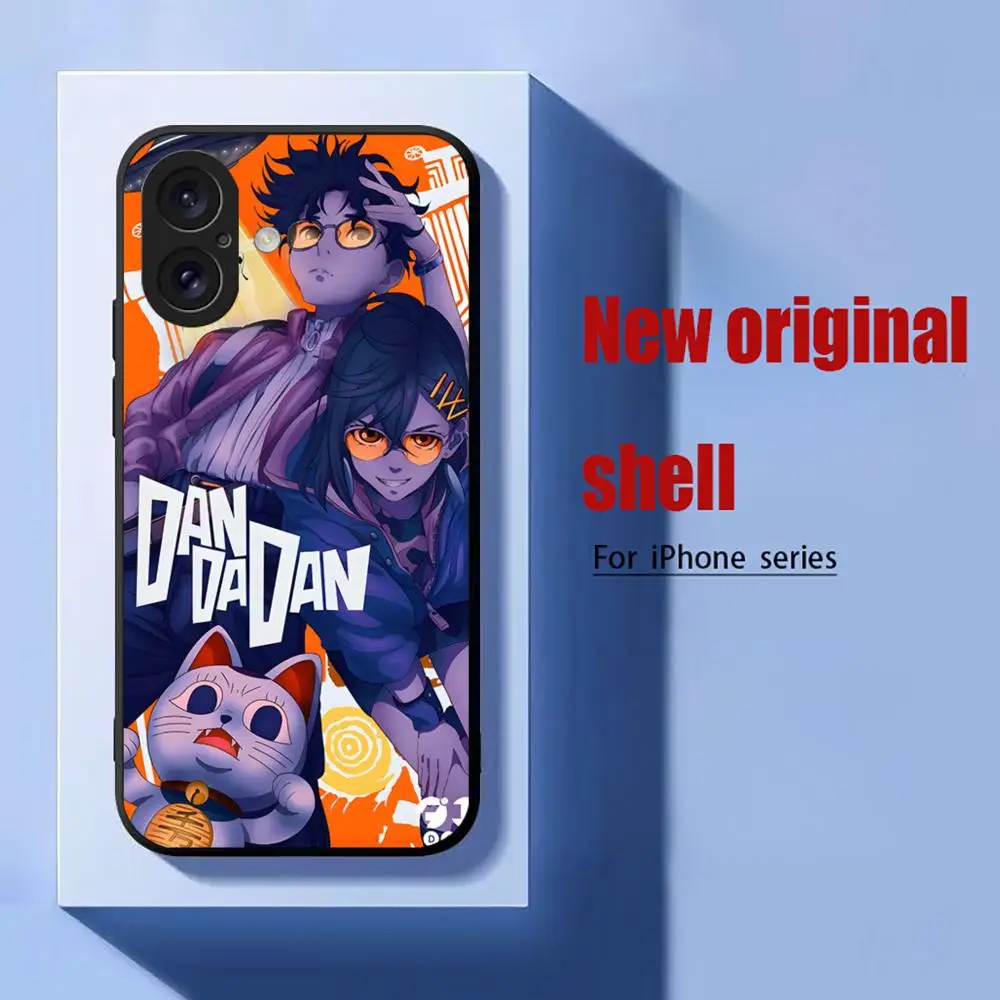 Чехол для телефона Cool Hot DAN-DA DAN Anime iPhone 16 15 14 13 12 11 X XR XS 8 Plus Mini Pro Max мягкий черный
