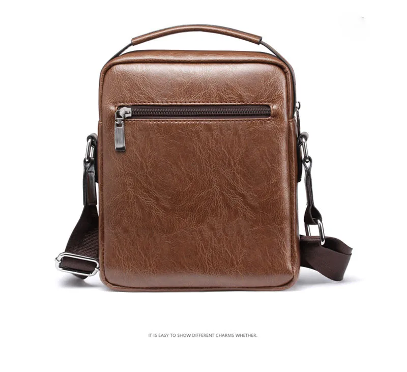 New arrive vintage style men leather shoulder bag cross-body casual sling bag outdoor travelling business messenger bag