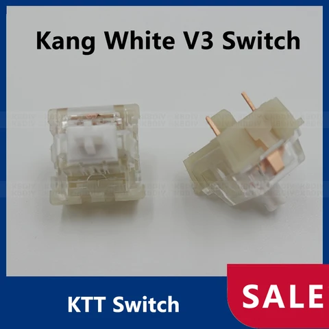 Переключатель KTT, линейный тактильный KTT Kang White V3, Священная панда, морская соль, лимон, минтс, роза, любимый переключатель для механических переключателей клавиатуры