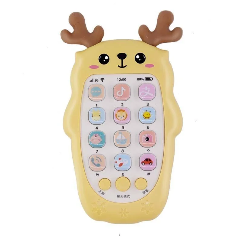 

Baby Bilingual Telephone Phone Toys Teether Music Voice Toy Early Educational Learning Machine Electronic Children Gift Baby Toy