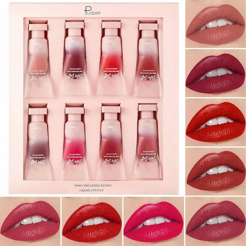 

Woman Makeup Lip Gloss Set Hydration Women Lip Makeup Lipstick Lips Balms Kit With 8 Colors Long Lasting Moisturizing Lip Balm