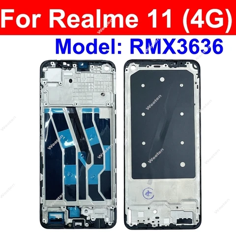 Для Realme 10 11 12 Plus 10S 10T 11X 12X 12+ 12Lite 12 Lite 4G 5G ЖК-рамка Корпус Передняя ЖК-рамка Держатель Крышка Детали лицевой панели