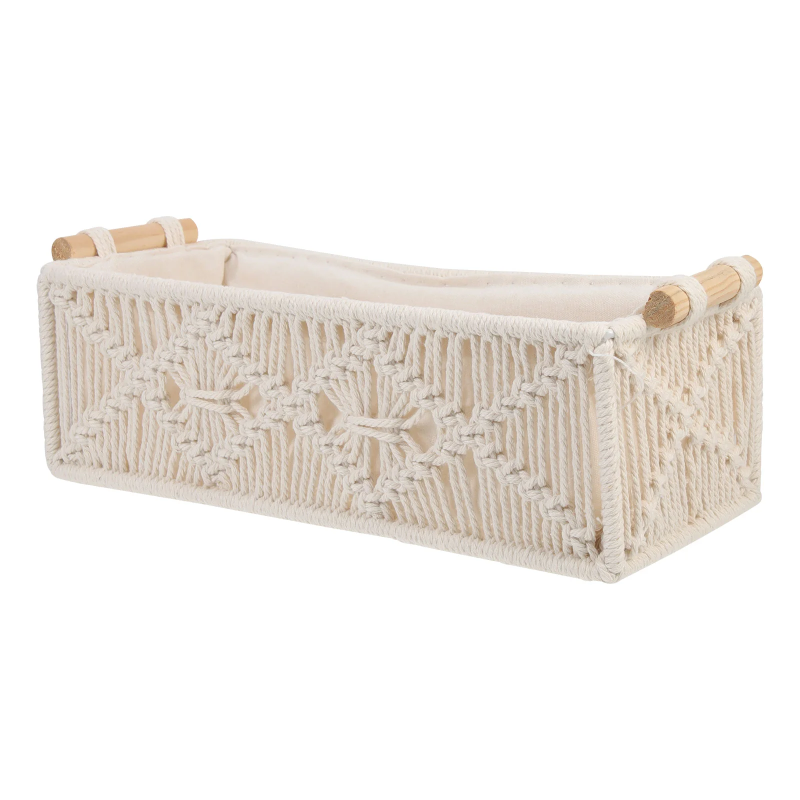 

Basket Storage Woven Baskets Organizermacramerattan Toilet Makeup Desktop Decorative Box Rope Paper Smallplant Bins Items Torage