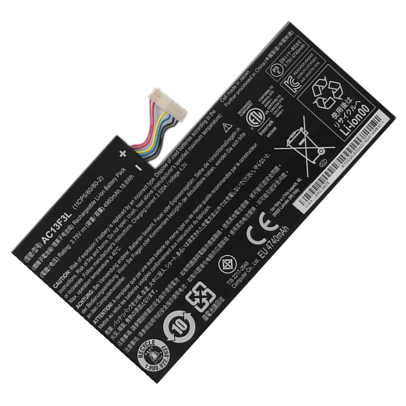 Новый AC13F3L AC13F8L Аккумулятор для ноутбука 3,75 в 20 Вт-ч 5340 мАч для Acer Iconia Tab A1-A810 W4 820P