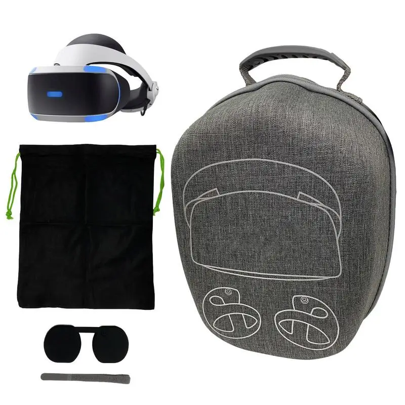 

Жесткий защитный футляр EVA для PSVR2, с защитными крышками объектива, дорожная сумка для хранения для PS VR 2 PSVR2, аксессуары