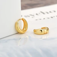 fashion geometric round circle hoop earrings gold metal ear buckle earrings for women jewelry gift