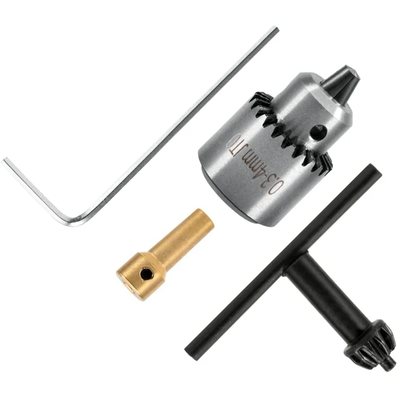 

Micro-Motor Quick Change Drill Chuck Clamping Range,Drill Press Chuck with Chuck Key 1/8Inch Brass Electric Motor Shaft