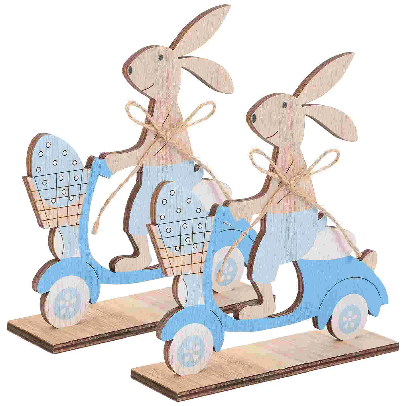 

Easter Table Bunny Wood Sign Decor Decorations Wooden Tabletop Centerpiece Figurine Rabbit Decoration Spring Signs Ornament